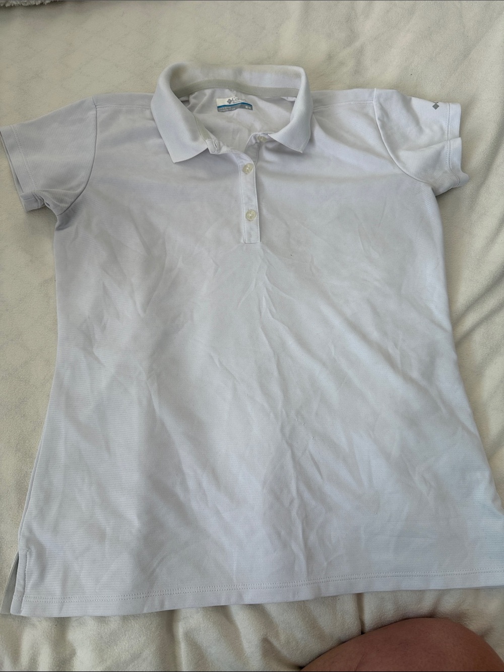 Columbia Kids White Polo Shirt - Short Sleeve Performance Top